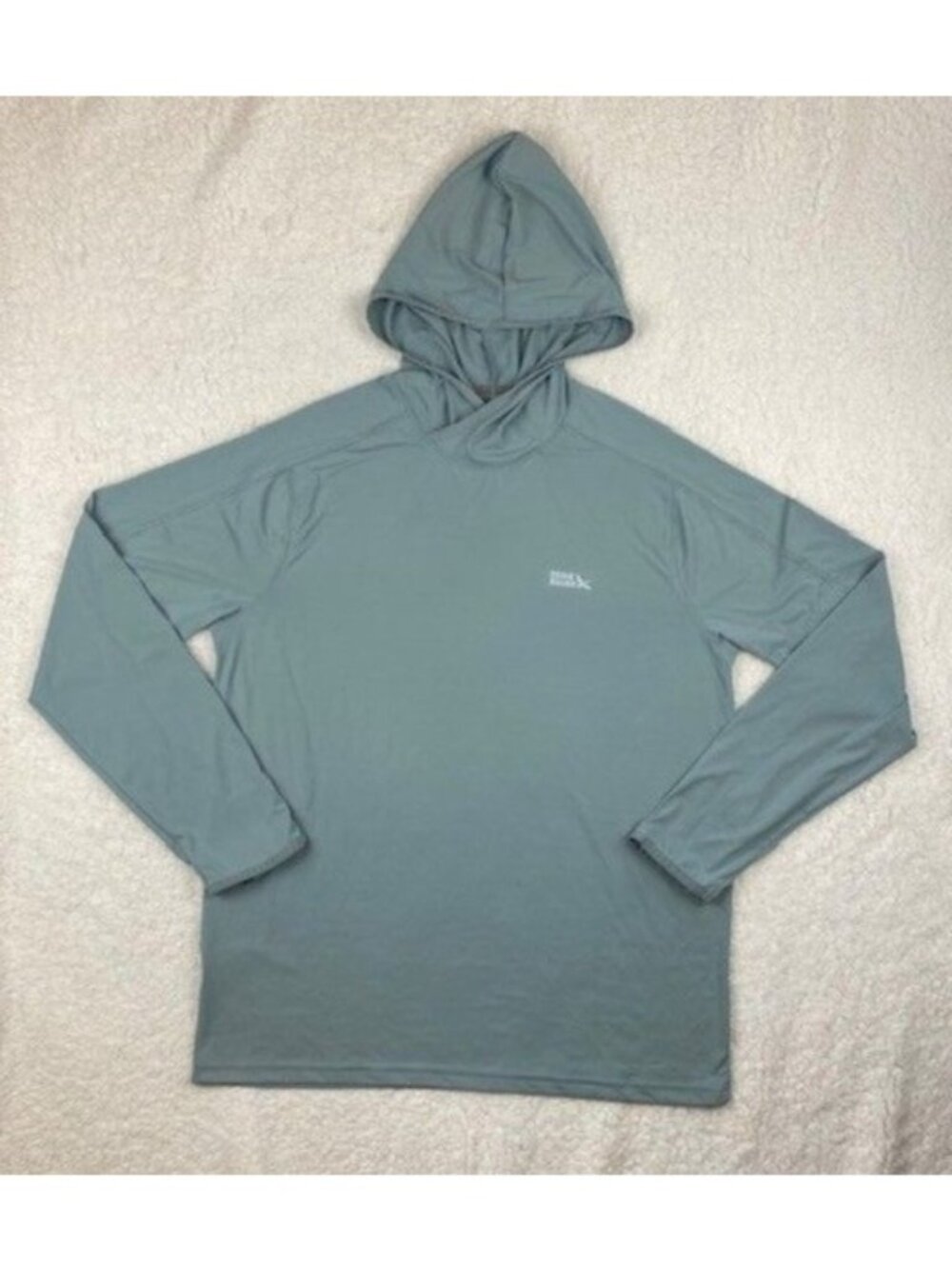 Eddie Bauer Solarfoil Hoodie Men's Medium Blue Lightweight UPF 50+ Wicking NWT